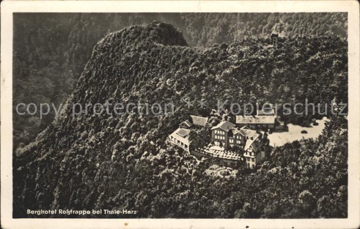 Thale Harz Berghotel Rosstrappe Fliegeraufnahme