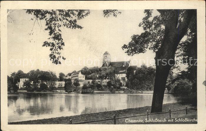 CHEMNITZ Sachsen Schlossteich mit Schlosskirche