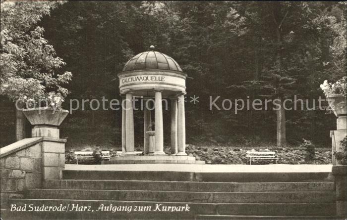 Bad Suderode Aufgang zum Kurpark Calciumquelle