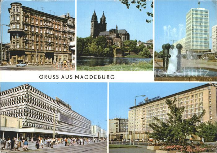 MAGDEBURG  CITY Hasselbachplatz Elbe Dom Karl Marx Strasse Centrum Warenhaus Hot
