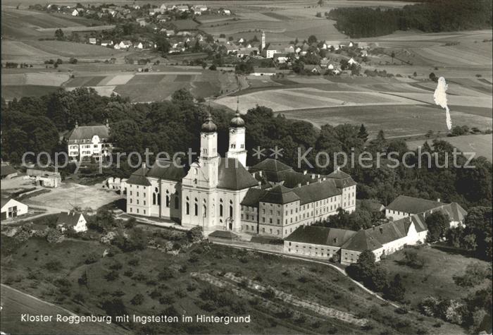 Roggenburg Schwaben Kloster im Hintergrund Ingstetten Fliegeraufnahme
