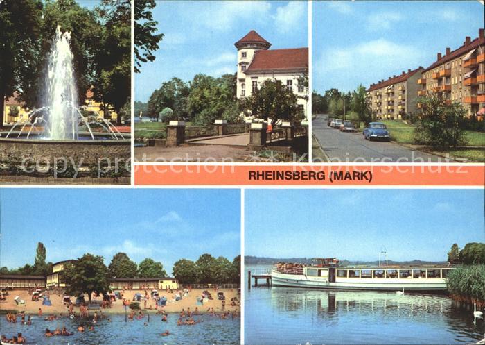 Rheinsberg Springbrunnen Schloss jetzt Sanatorium Joliot Curie Strasse Freibad G