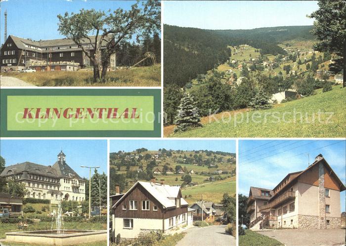 Klingenthal Vogtland Jugendherberge Klement Gottwald uebersicht Rathaus Aschberg
