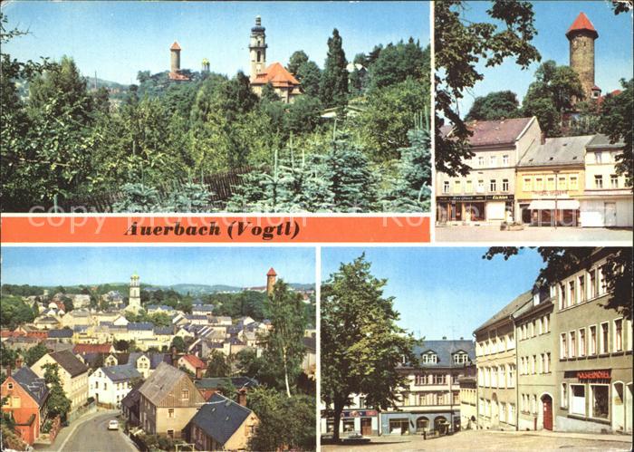 Auerbach Vogtland 3 Tuerme Friedensplatz Schloss Teilansicht Altmarkt