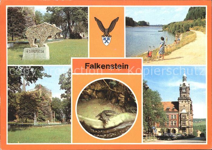 Falkenstein Vogtland Schlossfelsen Talsperre Promenade Tierpark Krokodil Rathaus