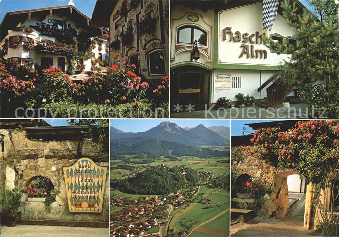 Neubeuern Restaurant Cafe Haschl Alm Festungsmauer 11. Jhdt.  Inntaler Alpen