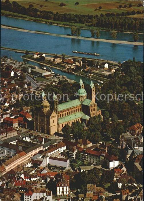 Speyer Rhein Kaiserdom Fliegeraufnahme