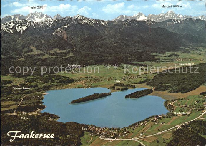 Faakersee Alpenpanorama Fliegeraufnahme