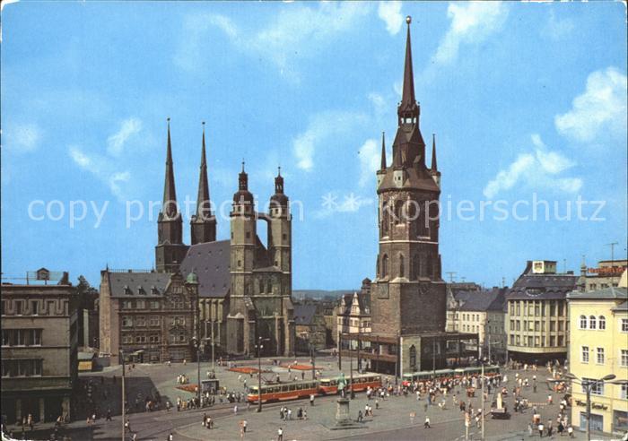 Halle Saale Marktplatz Stadthaus Kirche Turm