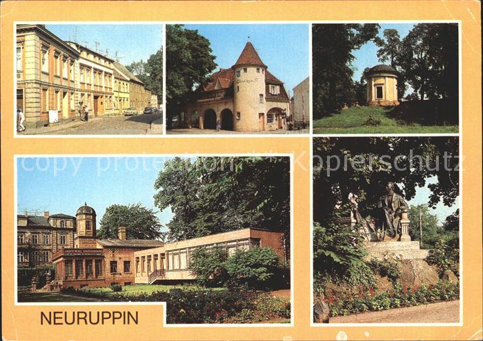 Neuruppin Rosenstrasse Bahnhof Rheinsberger Tor Knobelsdorfftempel Tempelgarten