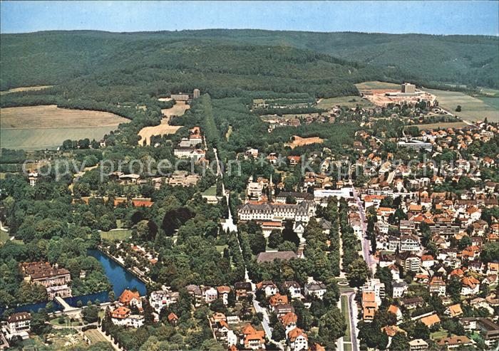 Bad Pyrmont Schloss Allee Kurpark Sanatorium Kurcenter Fliegeraufnahme