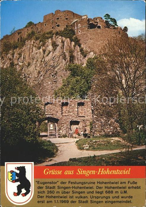Singen Hohentwiel Festungsruine Eugenstor Hegauberg