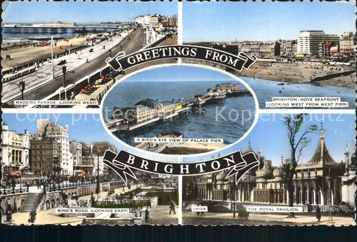 Brighton East Sussex Fliegeraufnahme Palace Pier Seafront Madeira Parade Kings-R