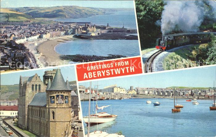 Aberystwyth Hafen Tuerme Dampflok