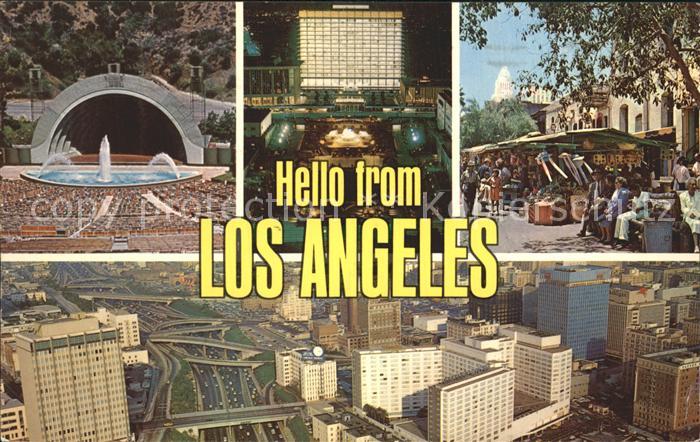 Los Angeles California Bowl Civic-Center-Mall Olvera-Street