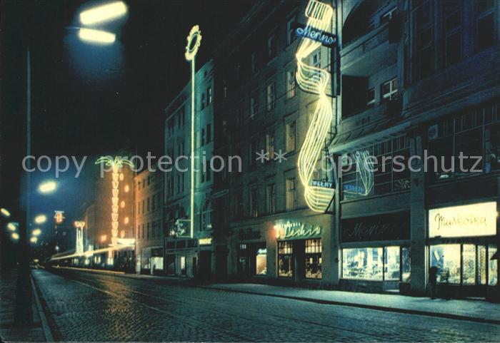 Poznan Posen Ulica 27 Grudnia bei Nacht