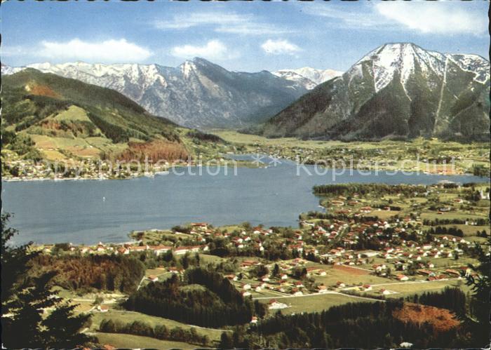 Bad Wiessee Fliegeraufnahme mit Tegernsee Rottach-Egern und Wallberg