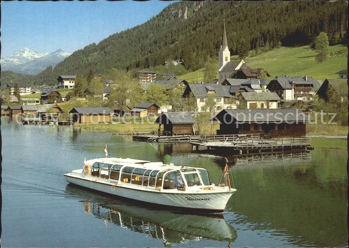 Weissensee Kaernten Bootshaeuser