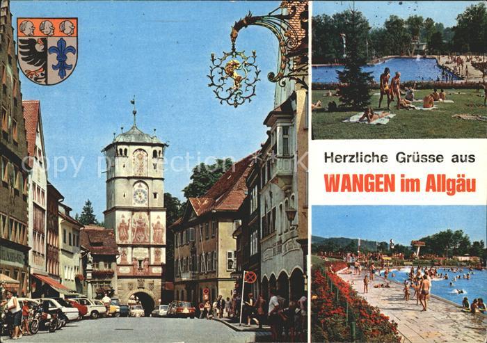 Wangen Allgaeu Herrenstrasse Ravensburger-Tor und Freibad
