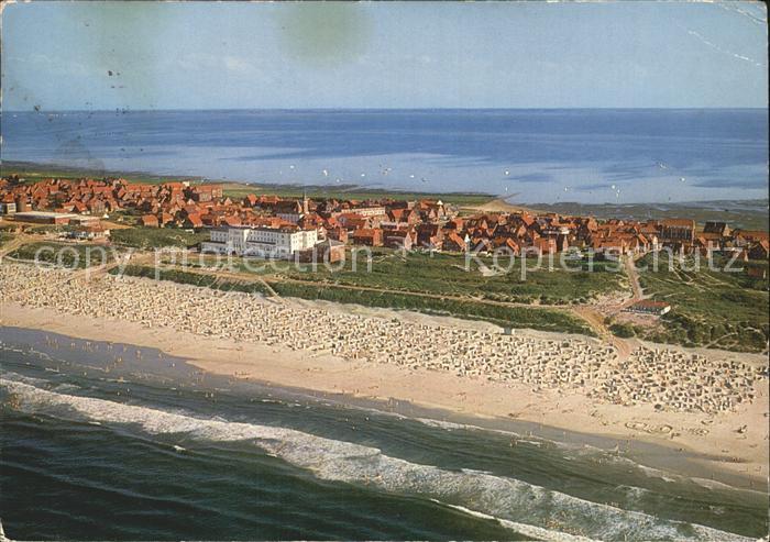 Juist Nordseebad Fliegeraufnahme mit Strand