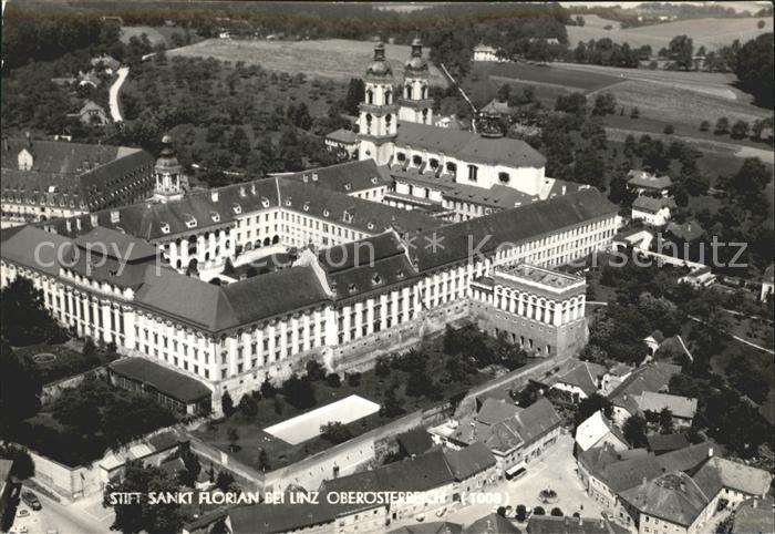 Linz Donau Fliegeraufnahme Stift Sankt Florian