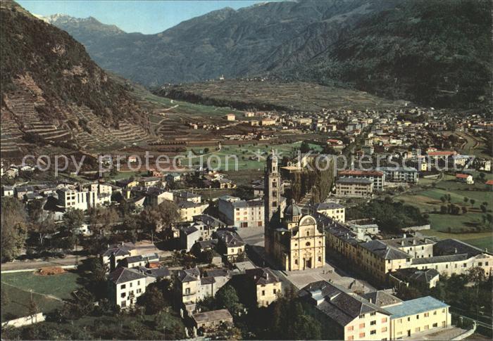 Tirano Fliegeraufnahme Madonna di Tirano
