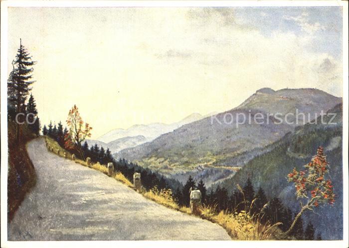 Hornisgrinde Schwarzwaldhochstrasse Kuenstlerkarte
