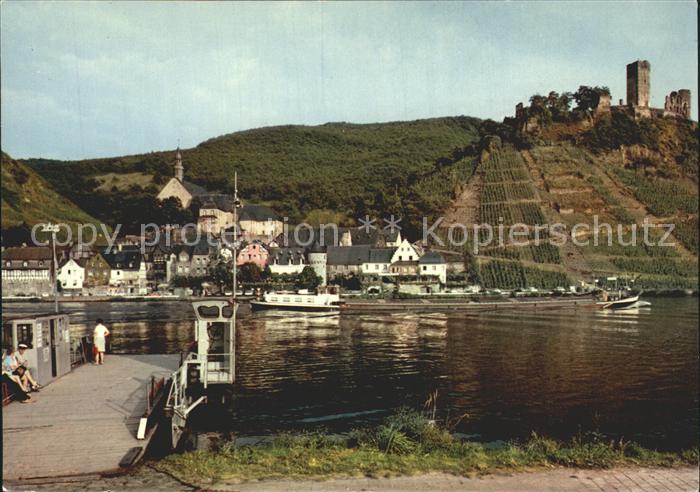 Beilstein Mosel Mosel mit Burgruine Metternich