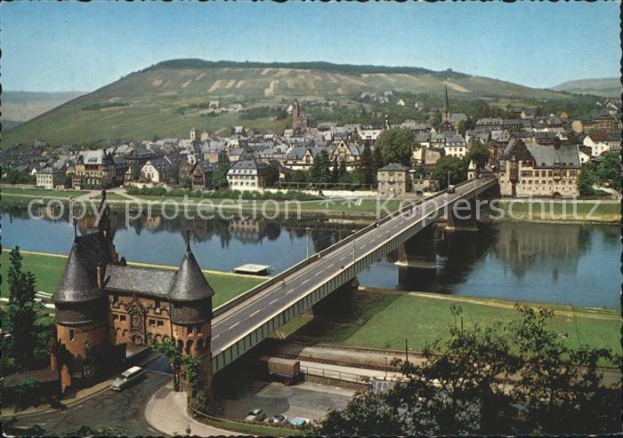 Traben-Trarbach Fliegeraufnahme mit Bruecke Mosel