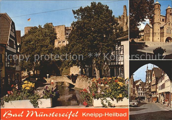 Bad Muenstereifel Wertherstrasse mit Burg Stiftskirche Orchheimerstrasse