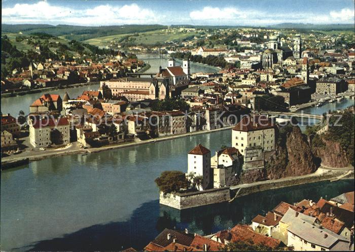 PAssAU Bayern Fliegeraufnahme Dreifluessestadt