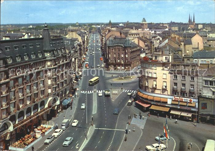 LUXEMBOURG Luxemburg Fliegeraufnahme Avenue de la Liberté