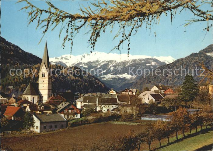 Obervellach Kaernten mit Hohen Tauern