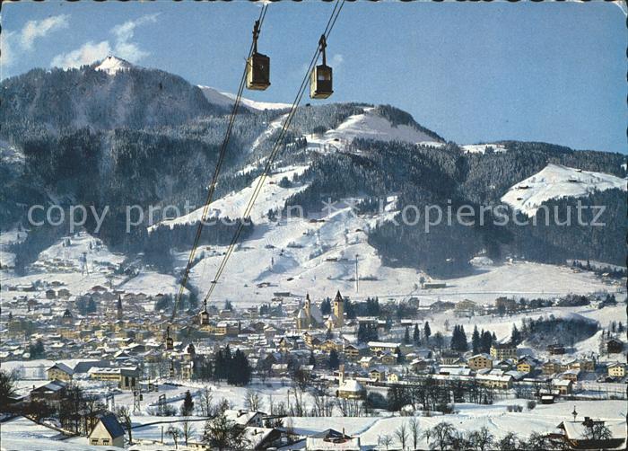 Kitzbuehel Tirol mit Hahnenkamm Seilbahn
