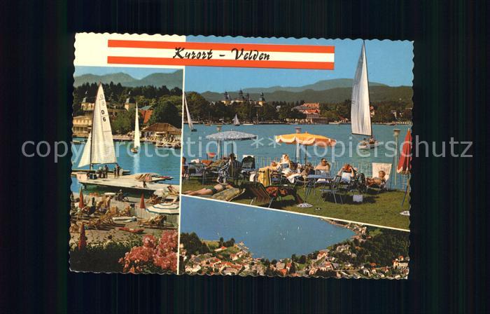 Velden Woerthersee Fliegeraufnahme Strand