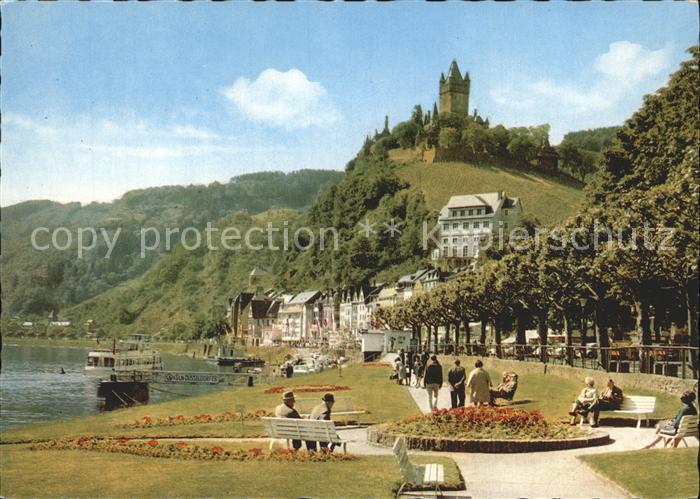 Cochem Mosel Moselpromenade mitBurg