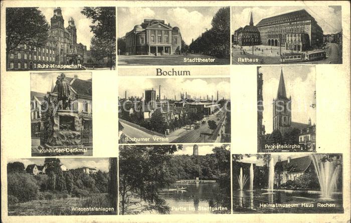 BOCHUM CITY Propsteikirche Rathaus Stadttheater