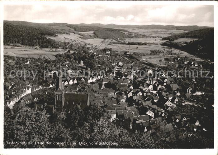 Gladenbach Lahn Hessen Blick vom Schlossberg