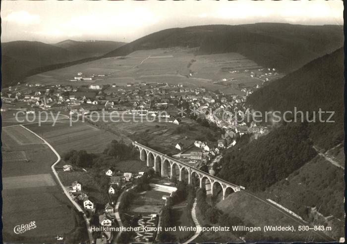Willingen Sauerland Fliegeraufnahme mit Viadukt