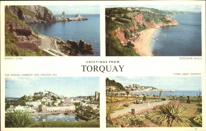 Torquay Torbay Anstey Cove Torre Abbey Gardens Strand Harbour