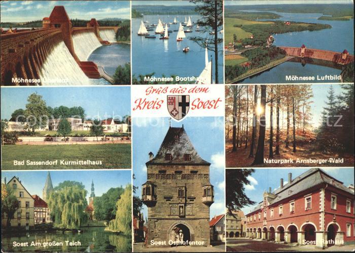 Bad Sassendorf Moehnesee Fliegeraufnahme Arnsberger Wald Rathaus