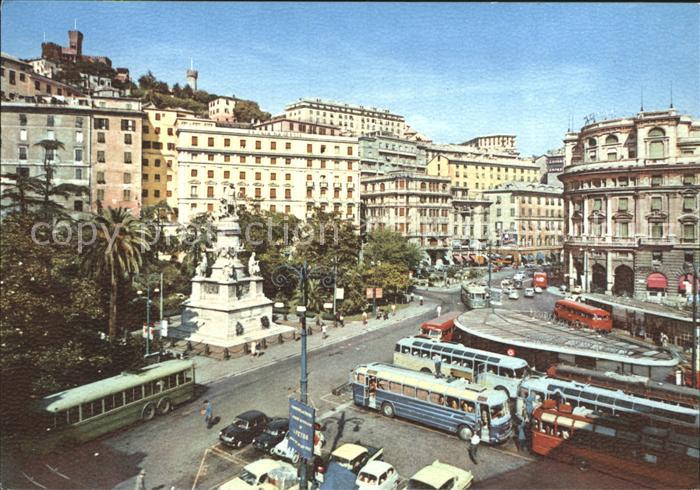 Genova Genua Liguria Platz Acquaverde Denkmal Cristoforo Colombo Grand Hotel