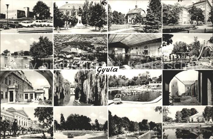 Gyula Stadtansichten Schwimmbad Gebaeude Fliegeraufnahme