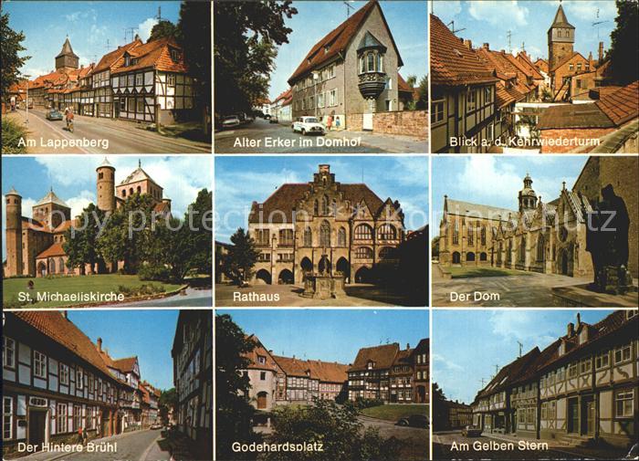 HILDESHEIM CITY Alter Erker Domhof Rathaus Dom Godehardsplatz
