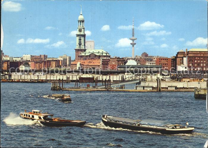 HAMBURG CITY Hafen Michaeliskirche Fernsehturm
