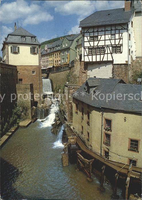 Saarburg Saar Wasserfall Leukbaches alte Muehlen