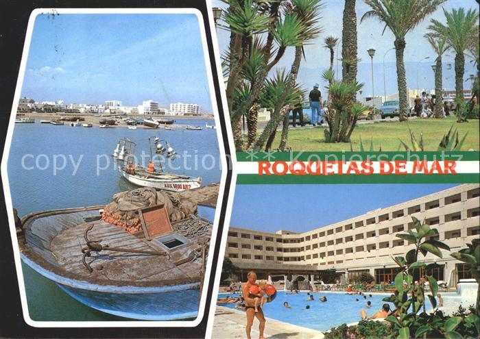 Roquetas de Mar Schwimmbad Fischerboot Hotel
