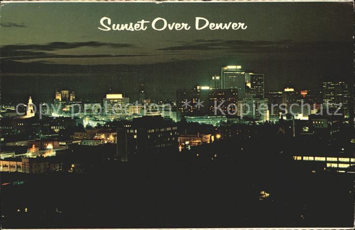 Denver Colorado Sunset over Denver