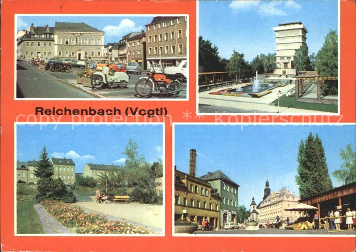 Reichenbach Vogtland Markt Wasserturm Park des Friedens Bahnhofstrasse