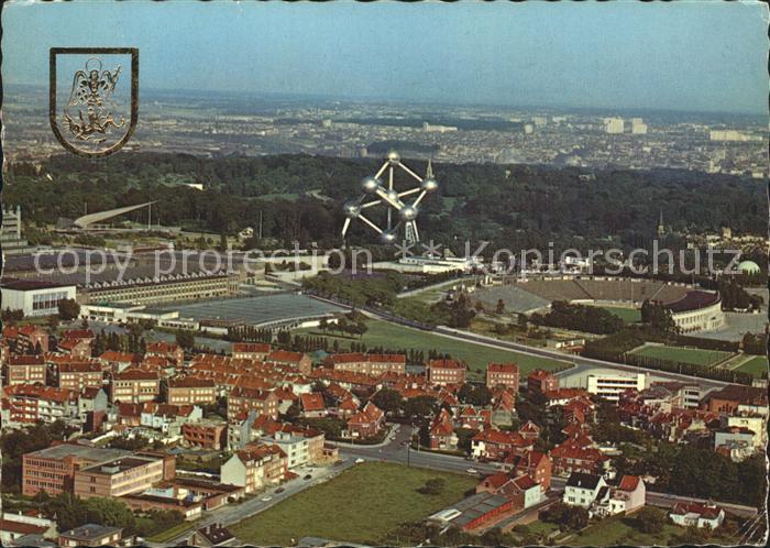 Bruessel Bruxelles Fliegeraufnahme mit Atomium